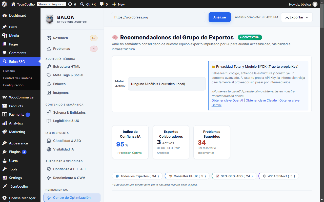 Panel de recomendaciones con el Grupo de Expertos IA